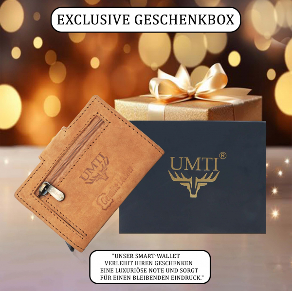Slim Wallet mit Münzfach & RFID-Schutz 24- (10A) Mini Geldbörse Herren & Damen - Kartenetui Kreditkartenetui - Portmonee Geldbeutel Portemonnaie Neu